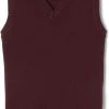French Toast Kids Burgundy V-Neck Sleeveless SweaterSizes XS - XXL Girls