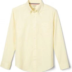 French Toast Mens Husky Yellow Long Sleeve Oxford Shirt SE9002H Sizes L, XL, 2XL