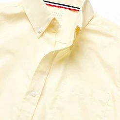 French Toast Mens Husky Yellow Short Sleeve Oxford Shirt SE9003H Sizes L, XL, 2XL