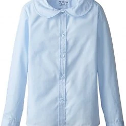 French Toast Toddler Girls Long Sleeve Peter Pan Blouse SE9321 Sizes 2T , 3T, 4T Pink, Light Blue, Yellow