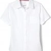 French Toast Girls White Short Sleeve Pocket Blouse SE9374 Size 18