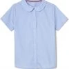French Toast Girls Light Blue Short Sleeve Blouse Plus Size SE9383P Size 14 - 20