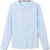 Women/Junior French Toast Juniors Light Blue Long Sleeve Peter Pan Blouse SE9384P Sizes 42 - 46
