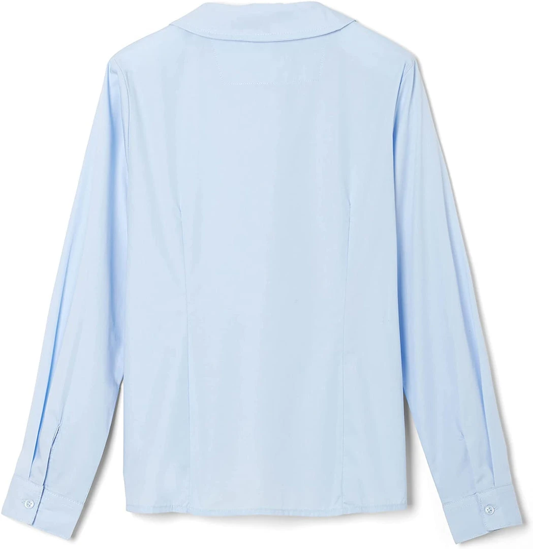 Women/Junior French Toast Juniors Light Blue Long Sleeve Peter Pan Blouse SE9384P Sizes 42 - 46
