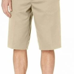 French Toast Mens Adjustable Waist Flat Front Shorts Khaki And Navy Size 32" - 38"
