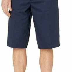 French Toast Mens Adjustable Waist Flat Front Shorts Khaki And Navy Size 32" - 38"