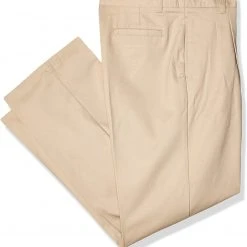 French Toast Men's Khaki Pleated School Pants SK9103Y Relaxed Fit Sizes 31 To 38