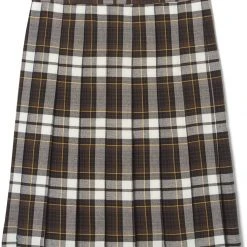 Girls Brown / Gold Plaid Pleated Skirt SV9002-H1 French Toast Uniforms Sizes 4 - 18