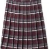 French Toast Juniors Burgundy Plaid Pleated Skirt SV9002JL Sizes 3 - 13