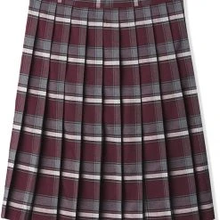 French Toast Juniors Burgundy Plaid Pleated Skirt SV9002JL Sizes 3 - 13