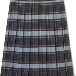 Girls Blue / Gold Plaid Pleated Skirt SV9098-G1 French Toast Uniforms Sizes 16-20