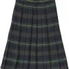 Juniors Green Plaid Pleated Skirt SV9098JL French Toast Uniforms Sizes 3 - 13 Women/Junior