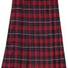 Juniors Navy / Red Plaid Pleated Skirt SV9098JL French Toast Uniforms Sizes 3 - 13 Women/Junior