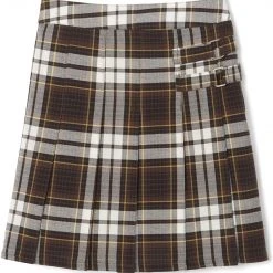 Girls Brown Plaid Skort Two-Tab Scooter SX9110-H1 French Toast Uniforms Sizes 4 - 20