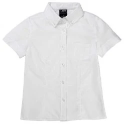 French Toast Girls Darted Oxford Blouse Sizes 4 - 20 White, Blue
