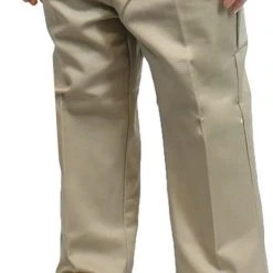 Jet Set Uniforms Boys Navy & Khaki Flat Front Pants XCF-100 Authentic Galaxy Uniforms Sizes 4 To 20