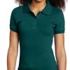 Lee Uniforms Juniors Hunter Green Short Sleeve Stretch Pique Polo A9438JL Sizes 2XL - 3XL Women/Junior