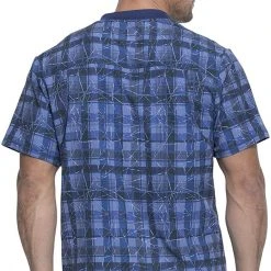 Dickies Medical Dickies Men's V-Neck Print Scrub Top DK611 PDNV Sizes M To 5XL