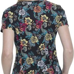 Dickies Medical Dickies Women’s V-Neck Print Scrub Top DK656 WIRE Size XS To L