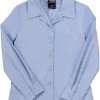 French Toast Juniors Light Blue Blouse E9361P Pointy Collar Long Sleeve Sizes 44-46