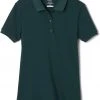 French Toast Juniors Hunter Green Short Sleeve Stretch Pique Polo Shirt SA9403JL Sizes S To XL