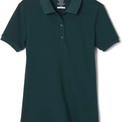 French Toast Juniors Hunter Green Short Sleeve Stretch Pique Polo Shirt SA9403JL Sizes S To XL