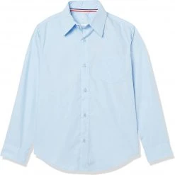 French Toast Mens Light Blue Husky Long Sleeve Dress Shirt SE9004YH Sizes L - 2XL