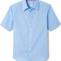 French Toast Boys Light Blue Husky Short Sleeve Dress Shirt SE9005H Sizes 12H To 18H